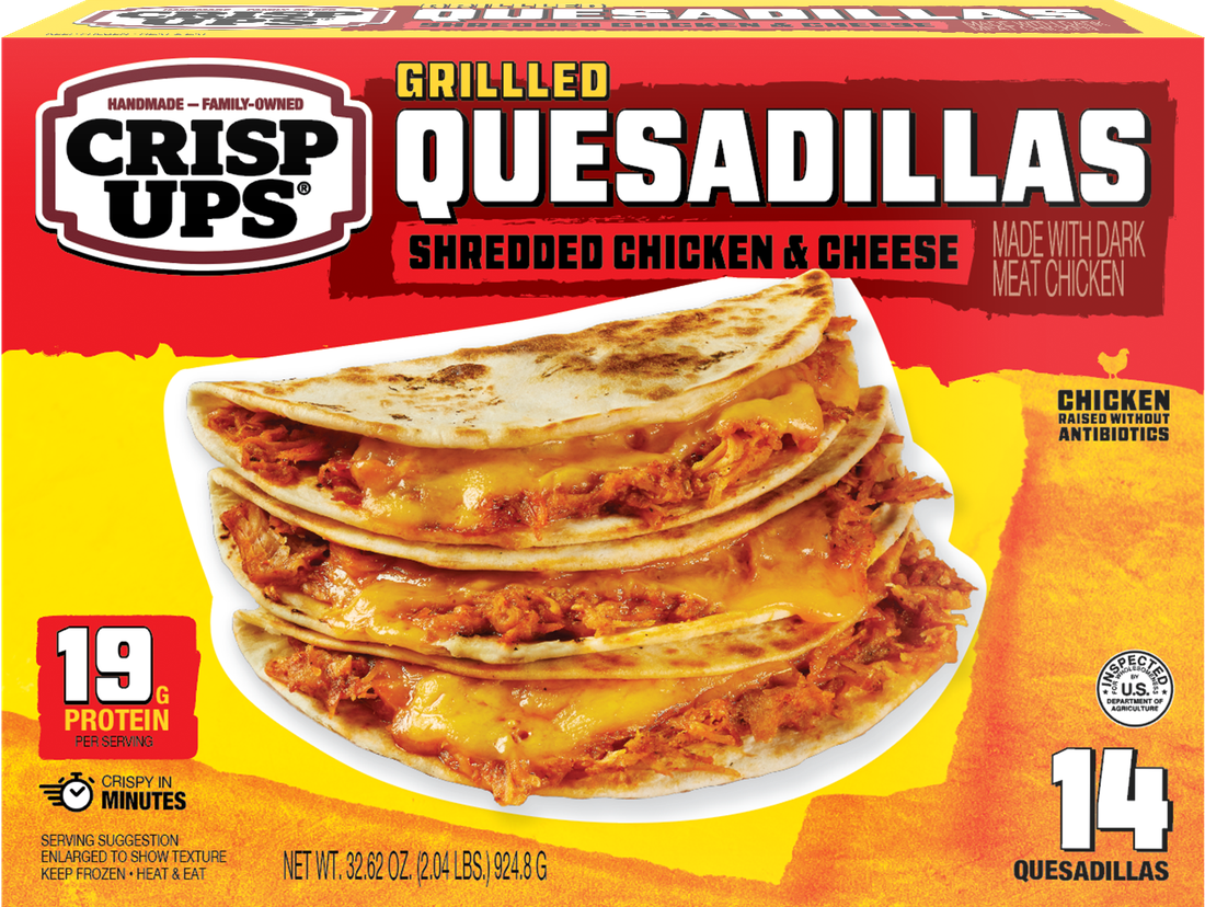 CrispUps Grilled Chicken Quesadillas package