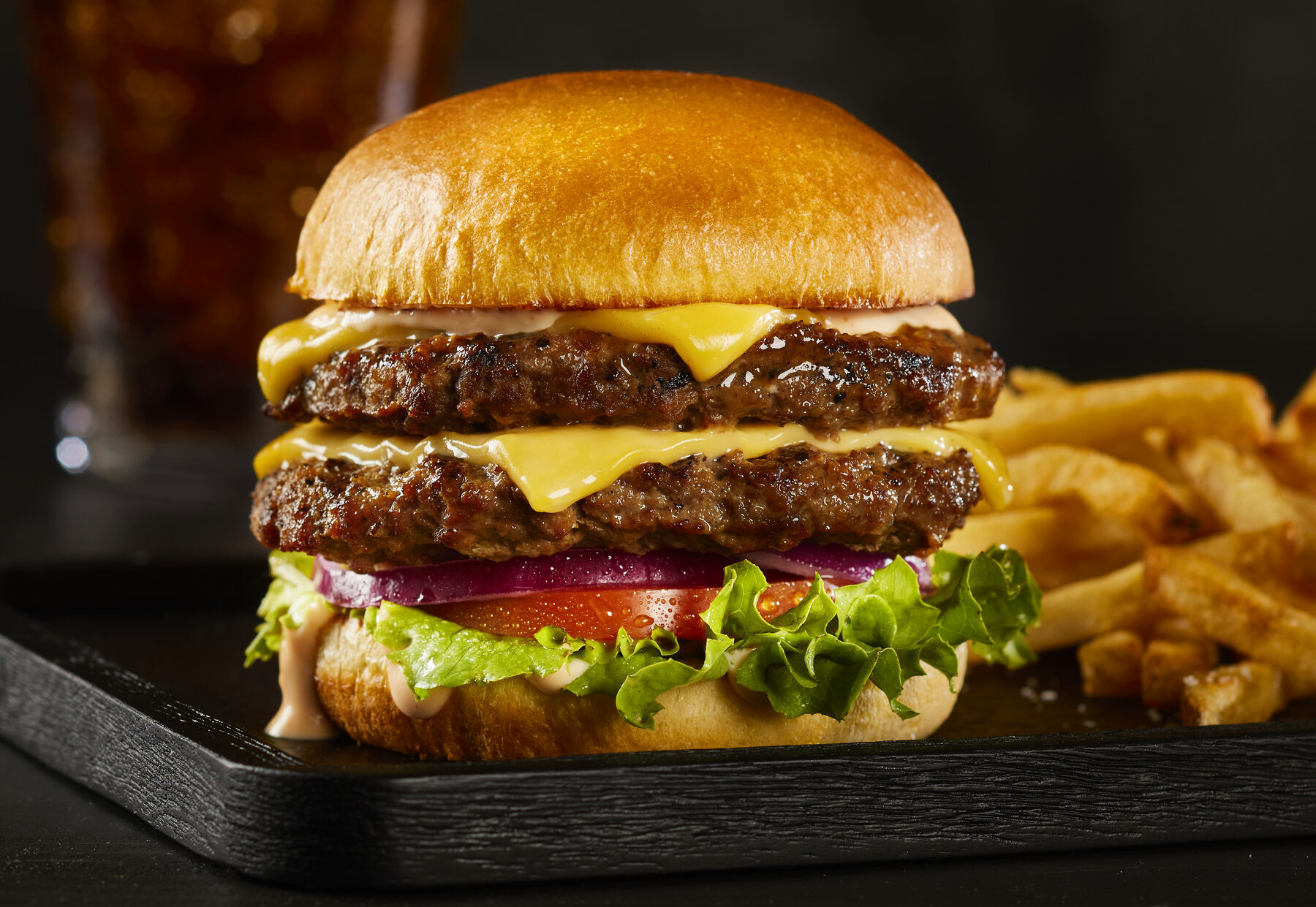 Double stack cheeseburger