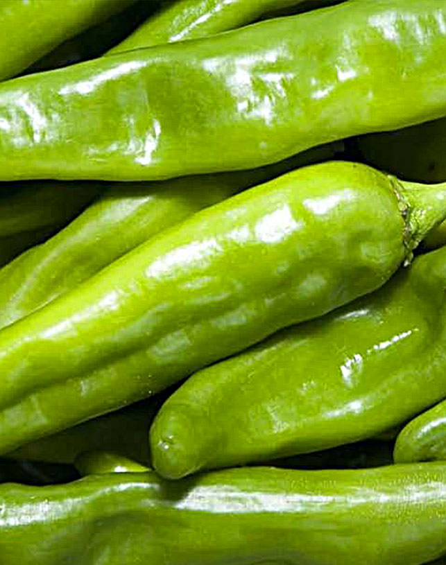 Close-up of fresh green chili peppers