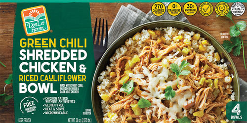 Green Chili Shredded Chicken & Cauliflower Rice Bowl